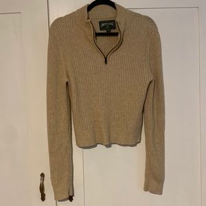 Stretch Cropped Mock Neck American Eagle Sweater